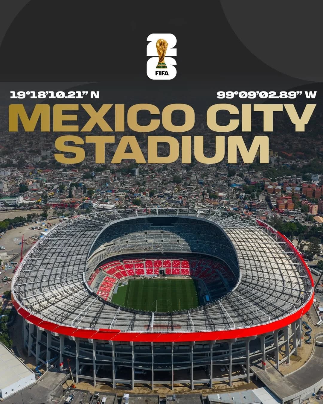 Stadion Mexico City yang merupakan salah satu lokasi pertandingan Piala Dunia 2026.