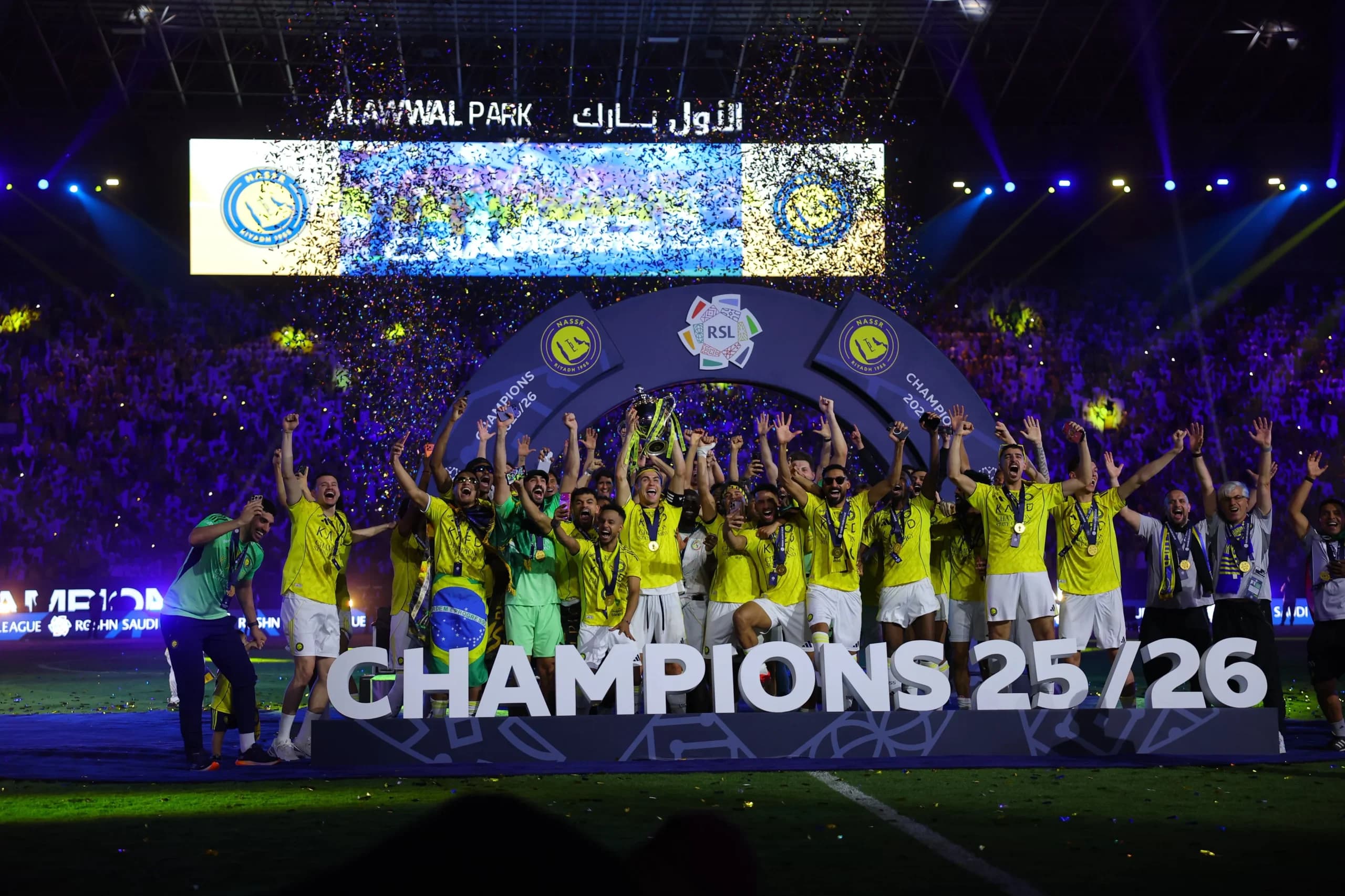 Al Nassr berhasil meraih gelar juara Liga Arab Saudi 2025/2026