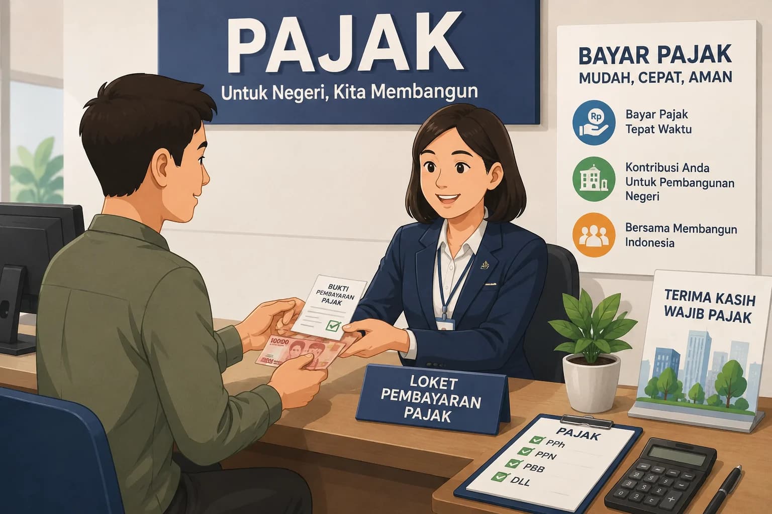 Ilustrasi bayar pajak