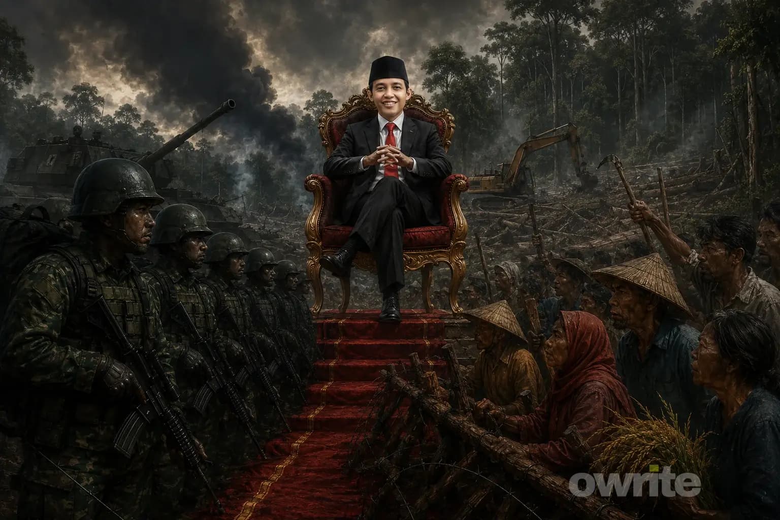 Ilustrasi konflik agraria sektor kehutanan.