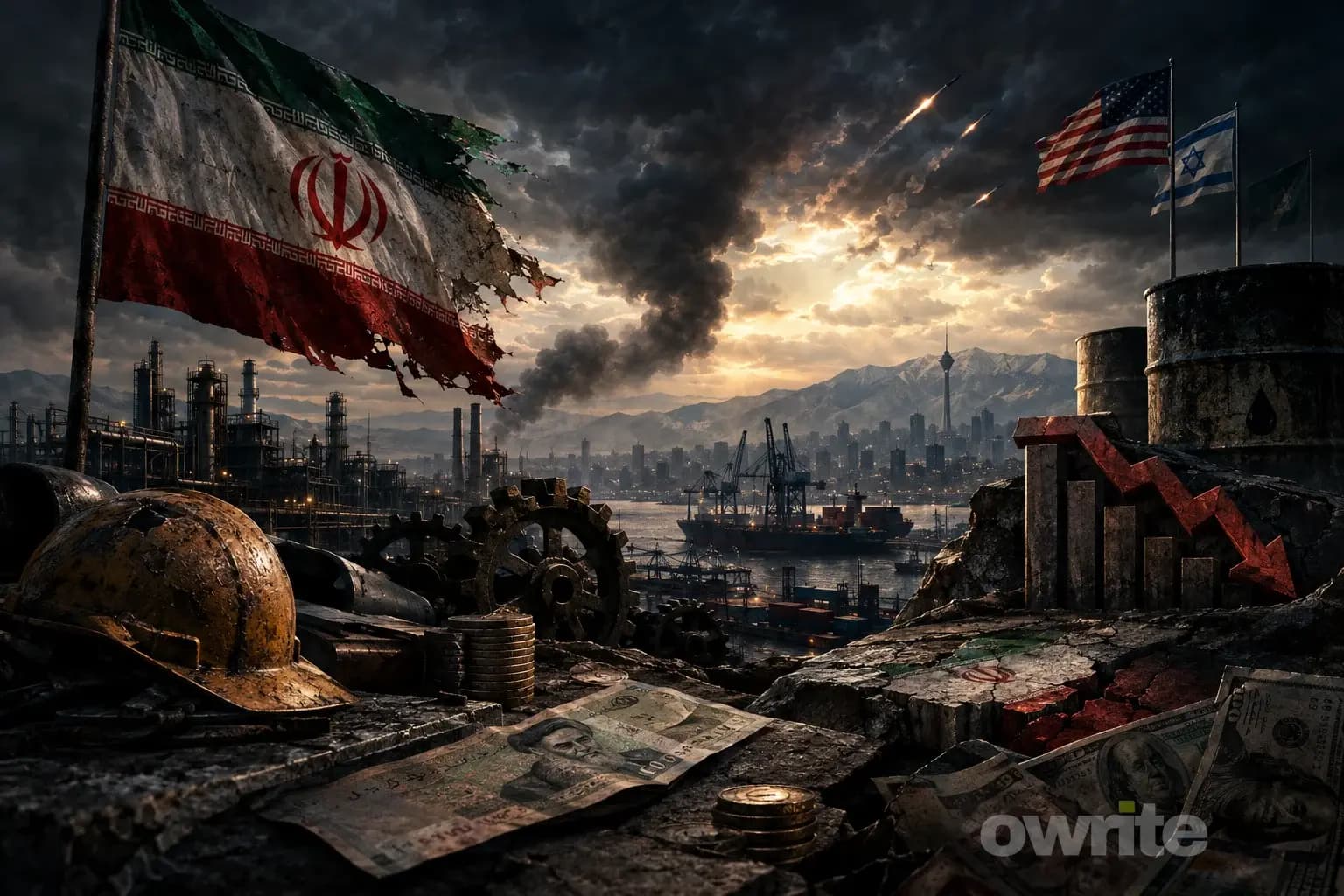 Ilustrasi investasi asing Iran bermasalah imbas perang dengan Israel-AS.