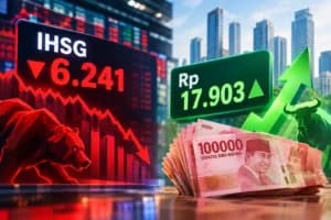 Akhir Pekan IHSG Ditutup Melemah ke Level 6.241, Rupiah Justru Menguat di Rp17.903