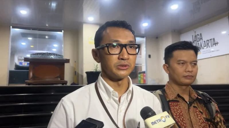 Juru Bicara KPK Budi Prasetyo diperiksa penyidik Polda Metro Jaya.