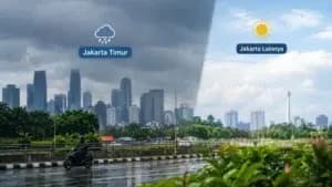 Prakiraan Cuaca Jakarta Rabu 9 September 2026: Jaktim Hujan Ringan, Lima Wilayah Lain Cerah