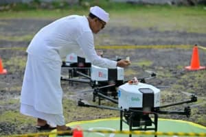 Grab Mulai Antar Makanan Pakai Drone di Bali, Mitra Pengemudi Tetap Jadi Ujung Tombak