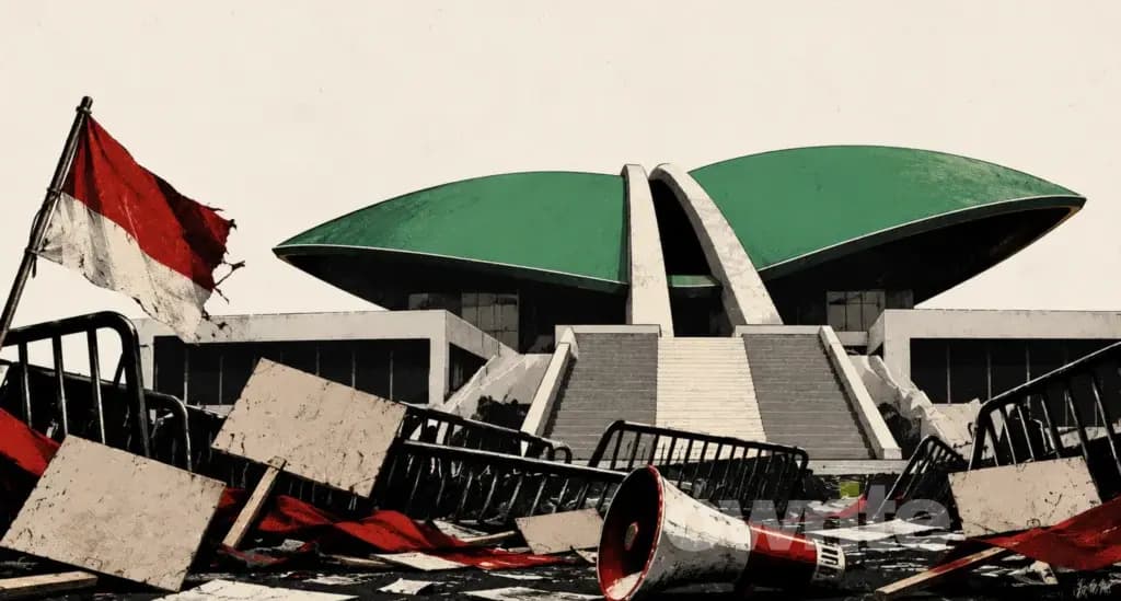 Aksi setelah demo di Gedung DPR