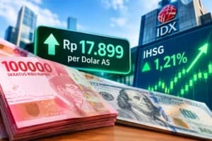 Rupiah Ditutup Menguat Rp17.899 per Dolar AS, IHSG Menghijau 1,21 Persen
