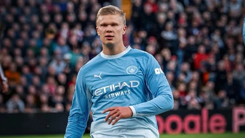 Penyerang Manchester City Erling Haaland.