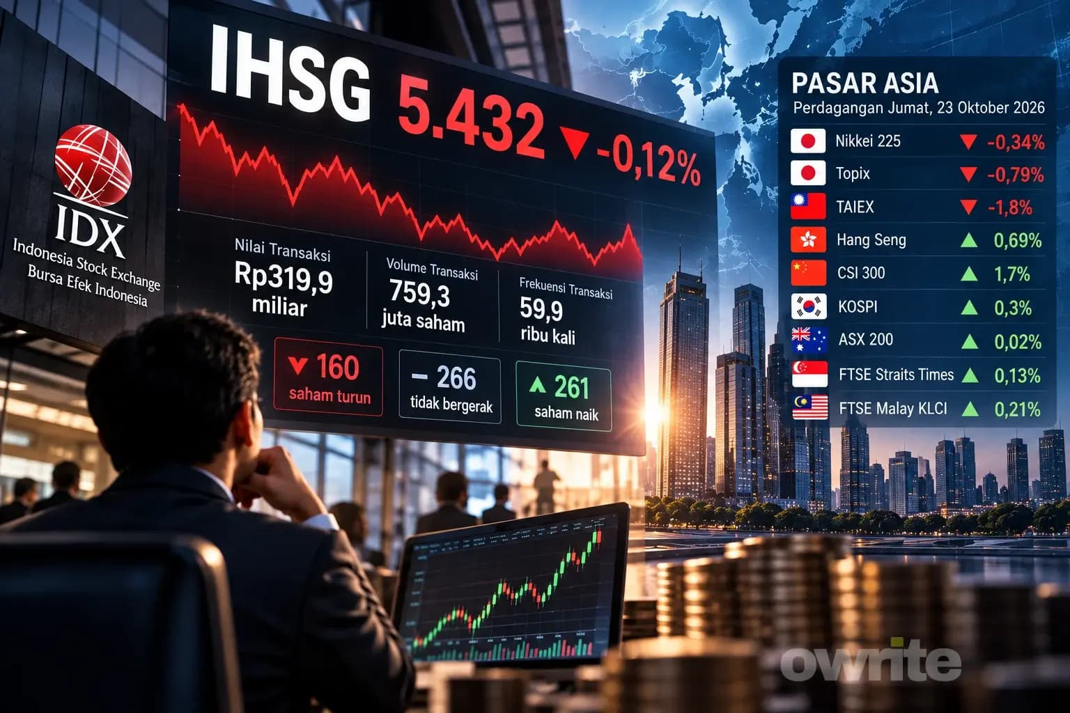 Ilustrasi IHSG 26 Oktober 2026.