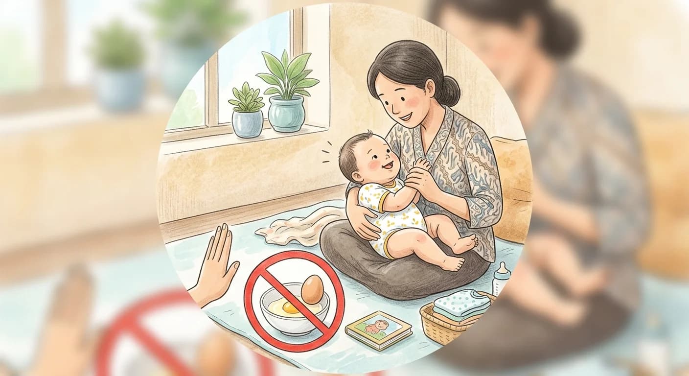 Ilustrasi seorang Ibu dengan anaknya