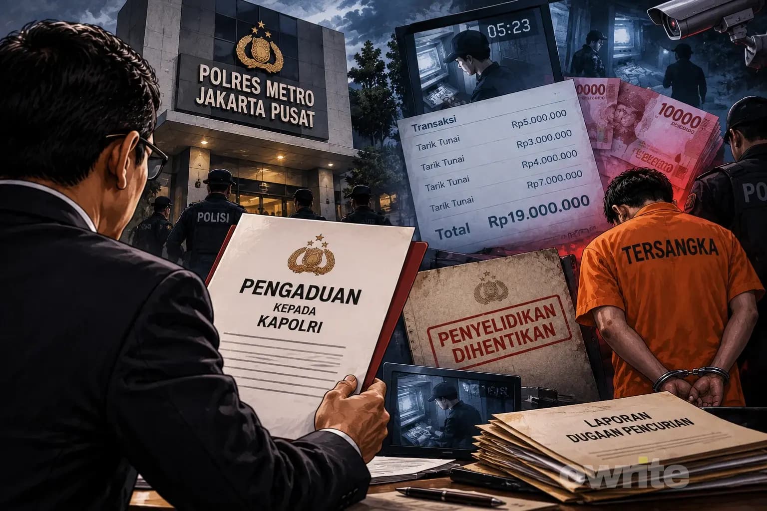 Ilustrasi skandal pengaduan kepolisian