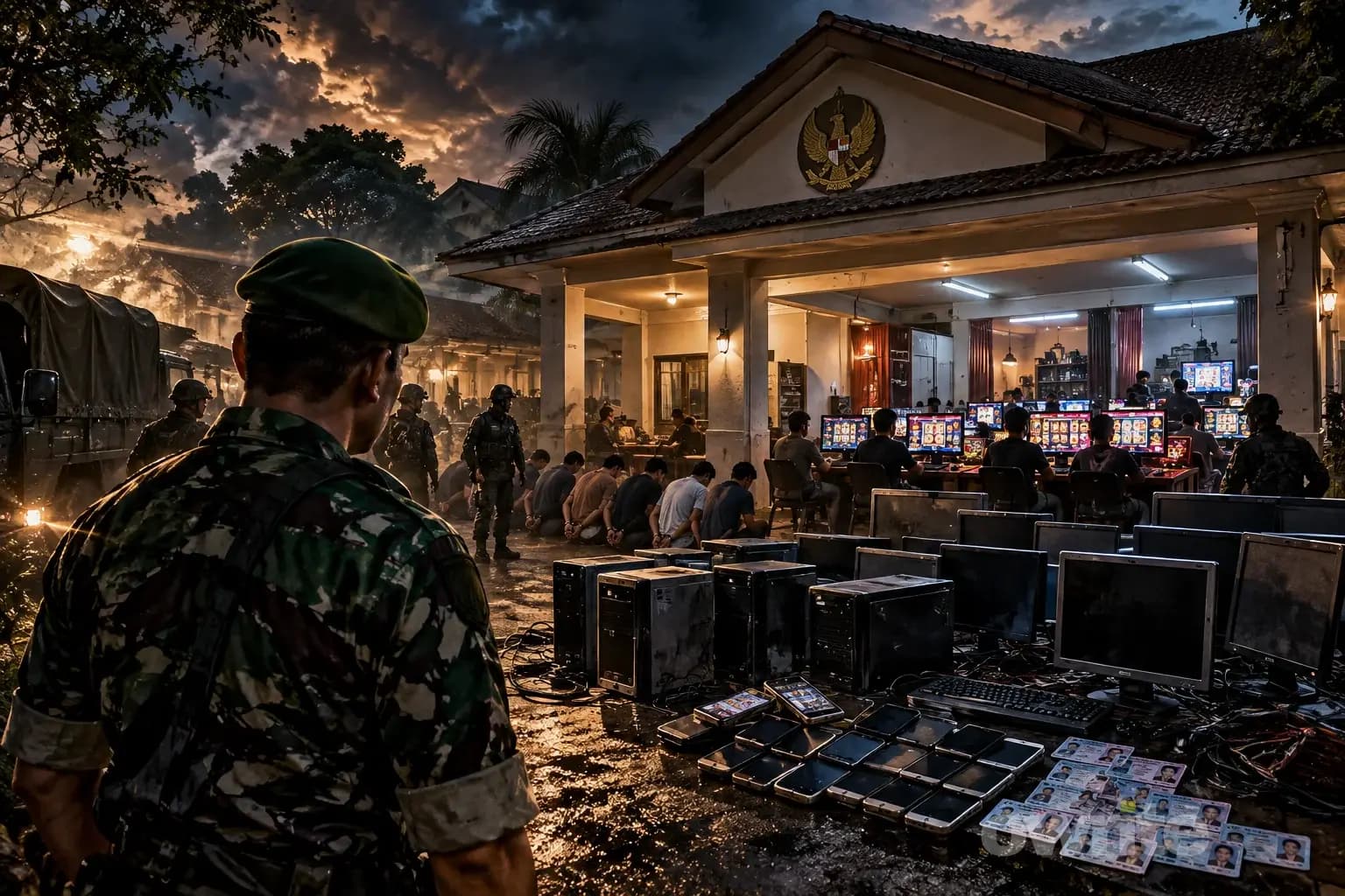 Ilustrasi rumah dinas TNI jadi sarang judol.