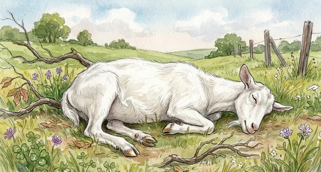 Ilustrasi hewan sapi mati