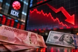 Rupiah Ditutup Anjlok Rp18.027 per Dolar AS, IHSG Amblas 11,57 ke Level 5.185