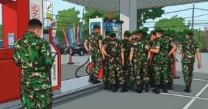 Viral TNI Dikerahkan Jadi Operator SPBU di Bali, Netizen: Semua Kerjaan Dikerjain!