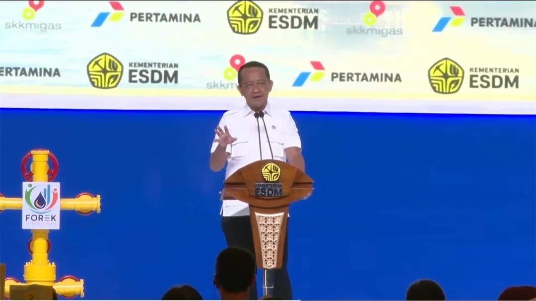 Bahlil Saat Pembukaan Forek Hulu Migas 2026 di Jakarta (Youtube Kementerian ESDM)