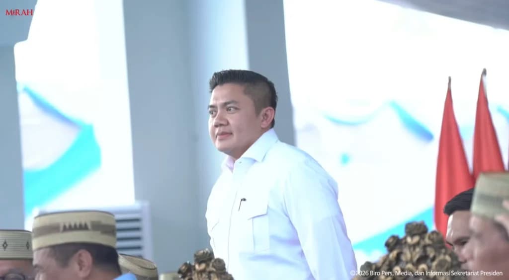Sekretaris Kabinet Letnan Kolonel Teddy Indra Wijaya di Gorontalo. (Sumber: YT BPMI)