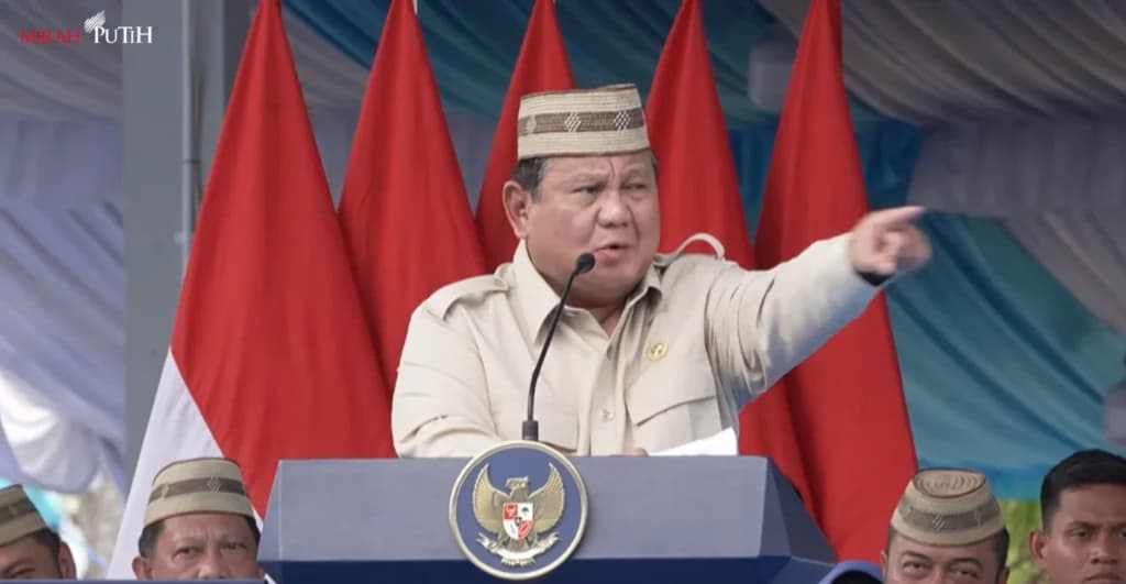 Presiden Prabowo Subianto di Gorontalo. (Sumber: YT BPMI)