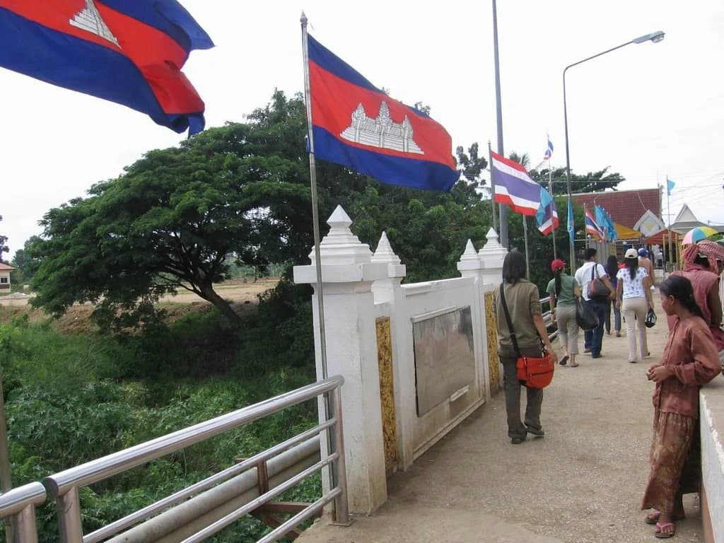 Kota Poipet di Kamboja yang menjadi perbatasan dengan Thailand Kota Poipet di Kamboja yang menjadi perbatasan dengan Thailand