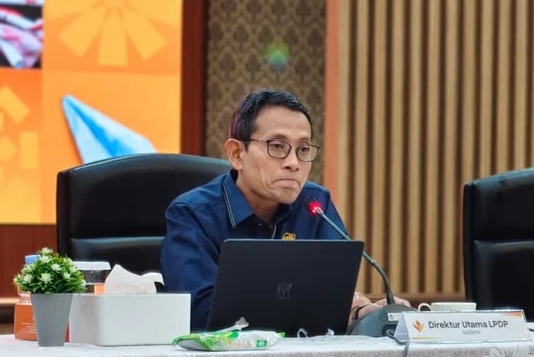Direktur Utama Lembaga Pengelola Dana Pendidikan Kementerian Keuangan, Sudarto (sumber: owrite/Anisa Aulia) Direktur Utama Lembaga Pengelola Dana Pendidikan Kementerian Keuangan, Sudarto (sumber: owrite/Anisa Aulia)