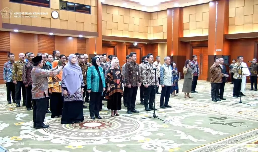 Pelantikan Pejabat Ditjen Pajak. (Sumber: Youtube/Kemenkeu) Pelantikan Pejabat Ditjen Pajak. (Sumber: Youtube/Kemenkeu)