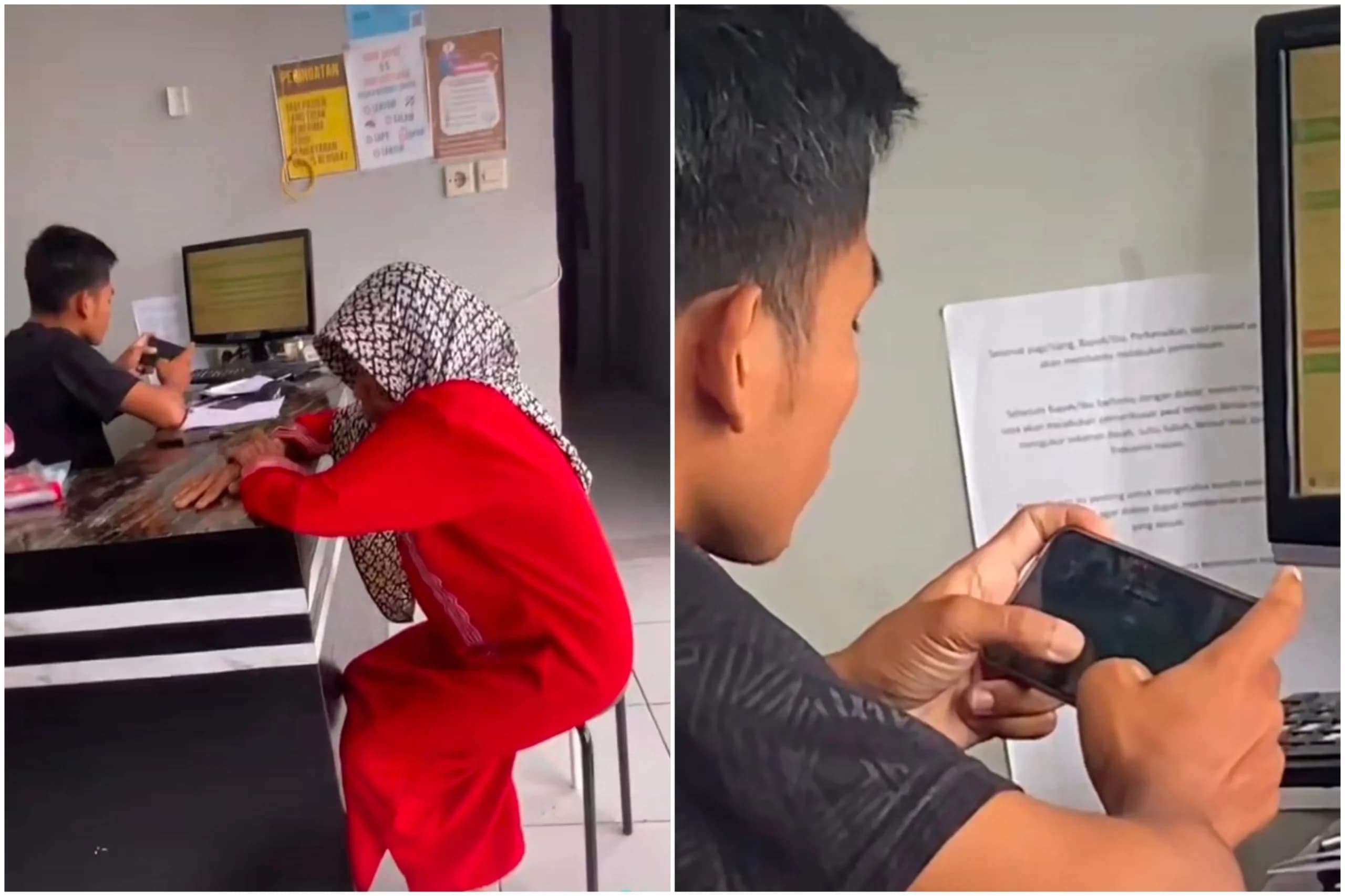 Video viral di media sosial yang memperlihatkan dugaan kelalaian petugas klinik bagian pendaftaran Video viral di media sosial yang memperlihatkan dugaan kelalaian petugas klinik bagian pendaftaran