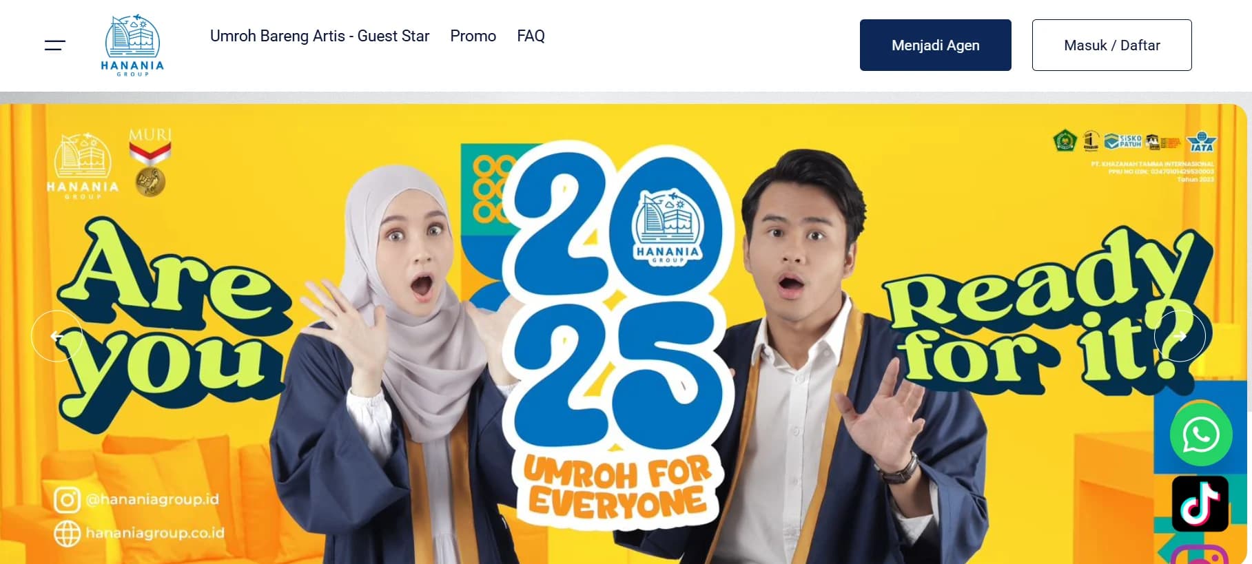 Tangkapan layar laman situs Hanania Group. Tangkapan layar laman situs Hanania Group.