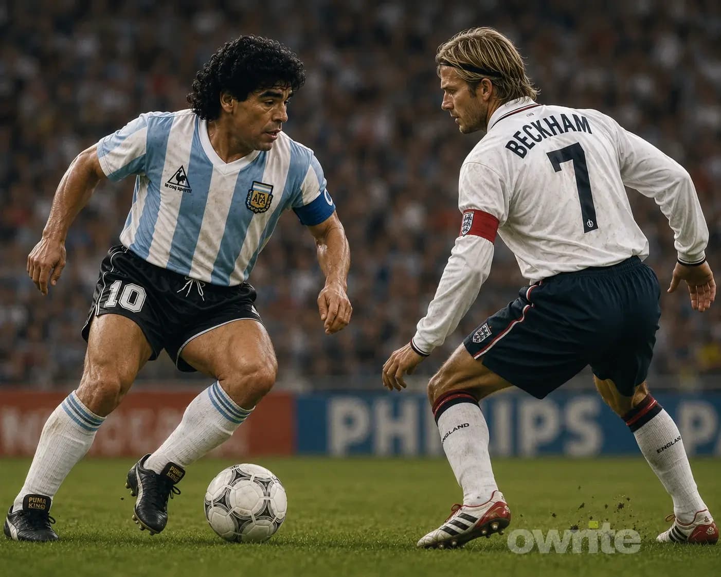 Maradona dan Beckham. Maradona dan Beckham.
