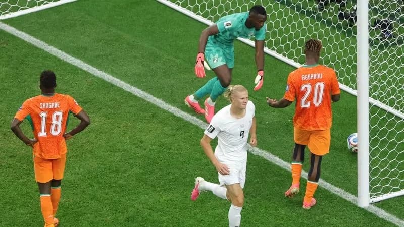 Erling Haaland lewat golnya jadi pahlawan kemenangan Norwegia atas Pantai Gading. Erling Haaland lewat golnya jadi pahlawan kemenangan Norwegia atas Pantai Gading.