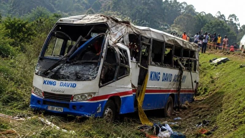Ilustrasi kecelakaan bus. (Foto: AI). Ilustrasi kecelakaan bus. (Foto: AI).
