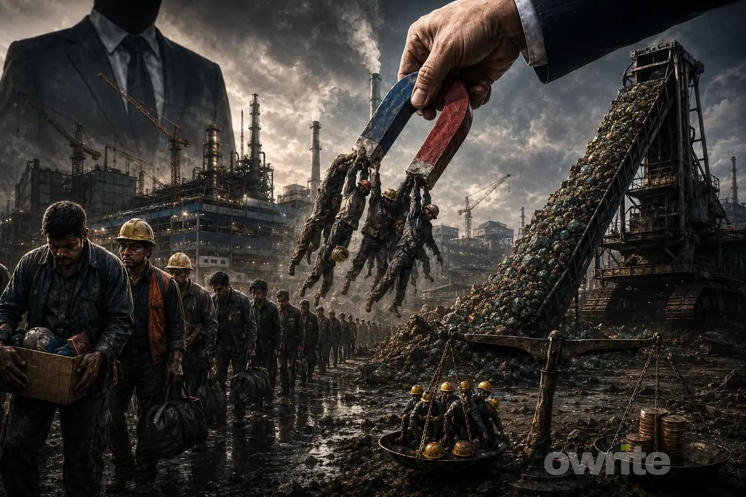 Ilustrasi PHK industri smelter nikel. Ilustrasi PHK industri smelter nikel.