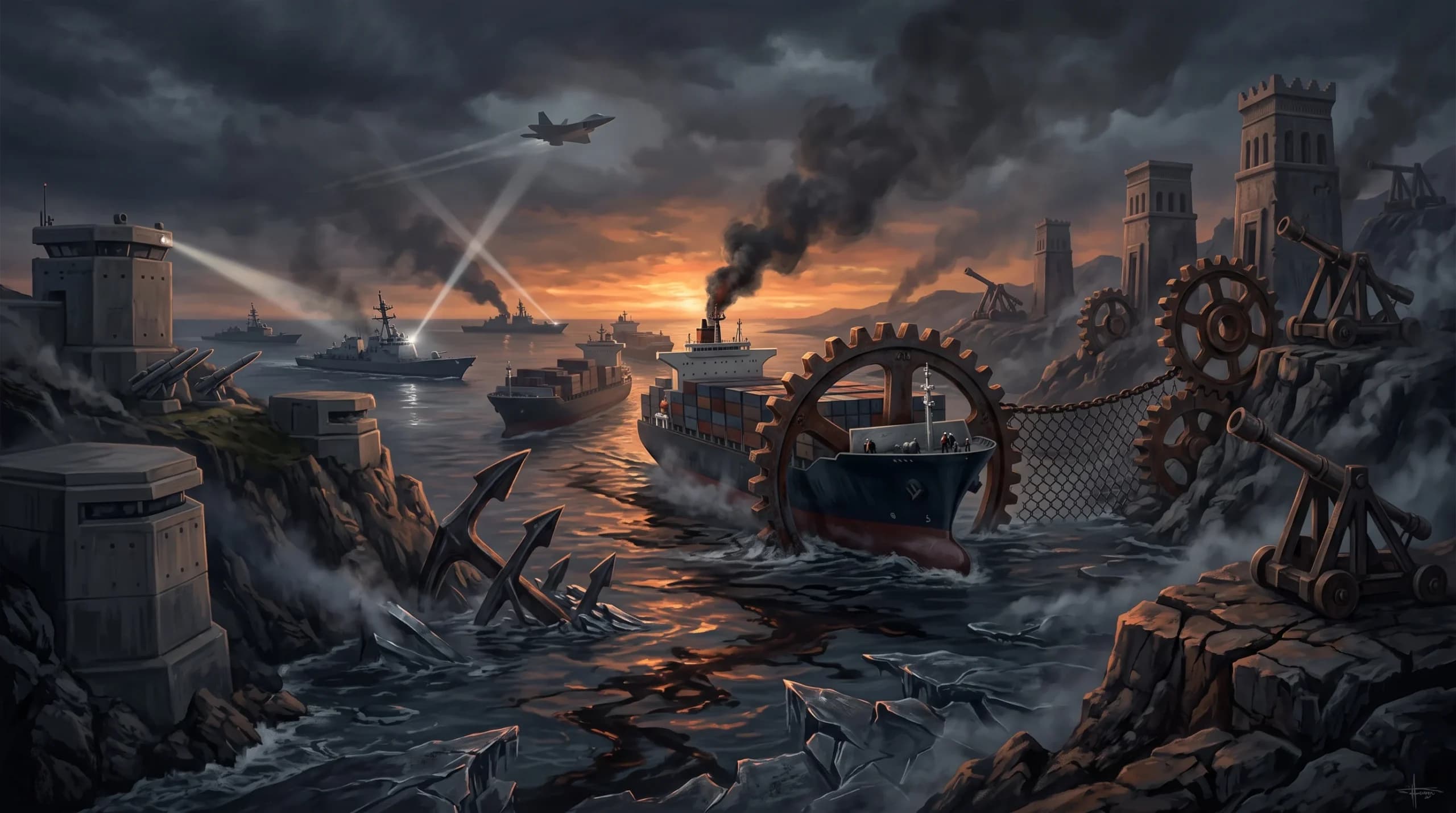Ilustrasi pelayaran minim di Selat Hormuz. Ilustrasi pelayaran minim di Selat Hormuz.