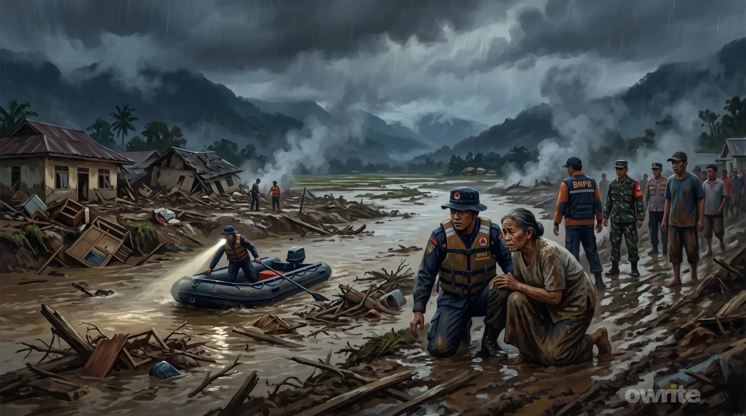 Ilustrasi banjir di Pasaman. Ilustrasi banjir di Pasaman.