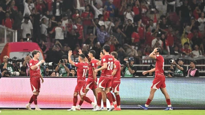 Timnas Indonesia saat kalahkan Singapura di SUGBK. ANTARA FOTO/M Risyal Hidayat Timnas Indonesia saat kalahkan Singapura di SUGBK. ANTARA FOTO/M Risyal Hidayat