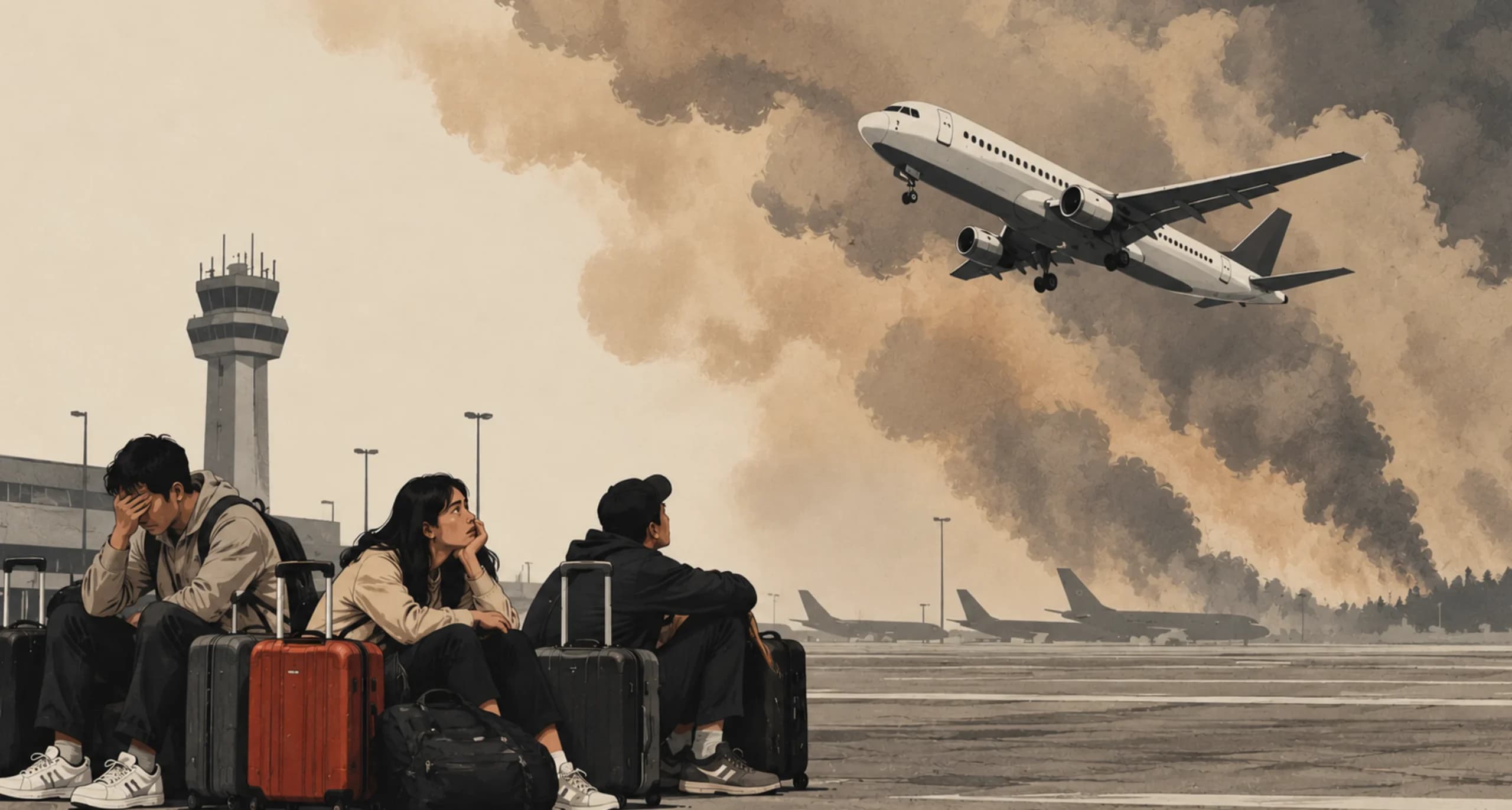 Asap Karhutla Kepung Langit, Ribuan Penerbangan Terganggu Asap Karhutla Kepung Langit, Ribuan Penerbangan Terganggu