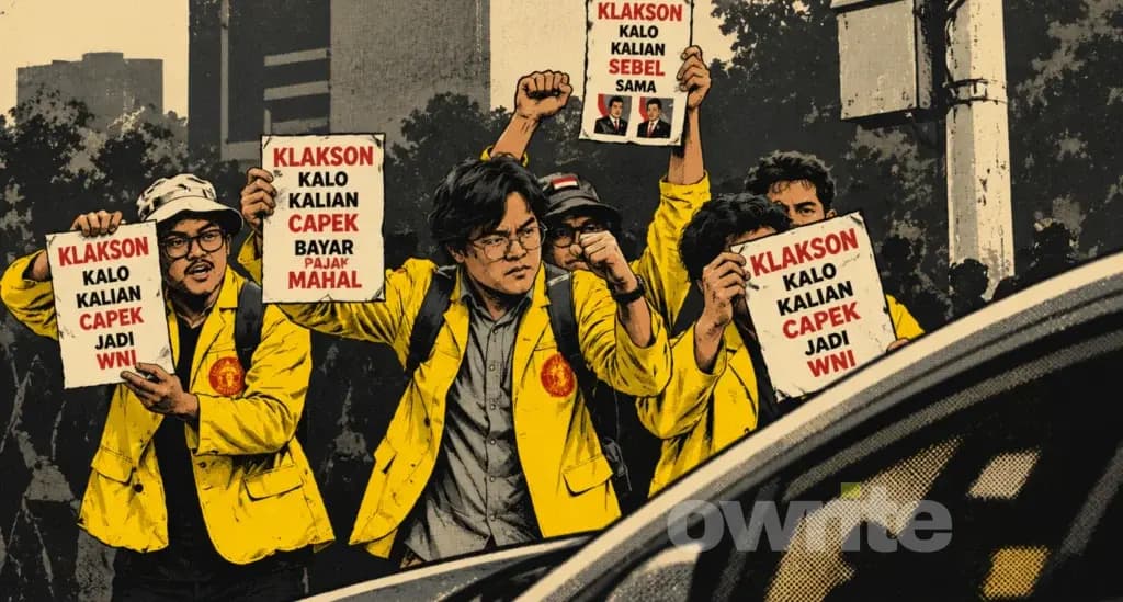 Gambar Demo mahasiswa UI di Bundaran HI Gambar Demo mahasiswa UI di Bundaran HI