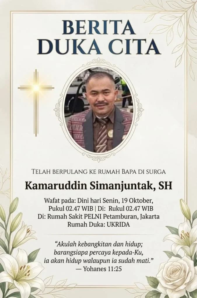 advokat Kamaruddin Simanjuntak meninggal dunia. (Sumber: Istimewa) advokat Kamaruddin Simanjuntak meninggal dunia. (Sumber: Istimewa)