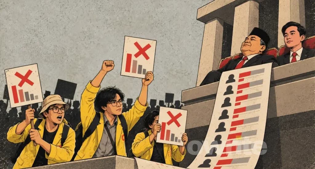 Ilustrasi BEM UI Turun ke Jalan! Survei Sebut 78,8 Persen Responden Nilai Pemerintahan Prabowo-Gibran Gagal Ilustrasi BEM UI Turun ke Jalan! Survei Sebut 78,8 Persen Responden Nilai Pemerintahan Prabowo-Gibran Gagal