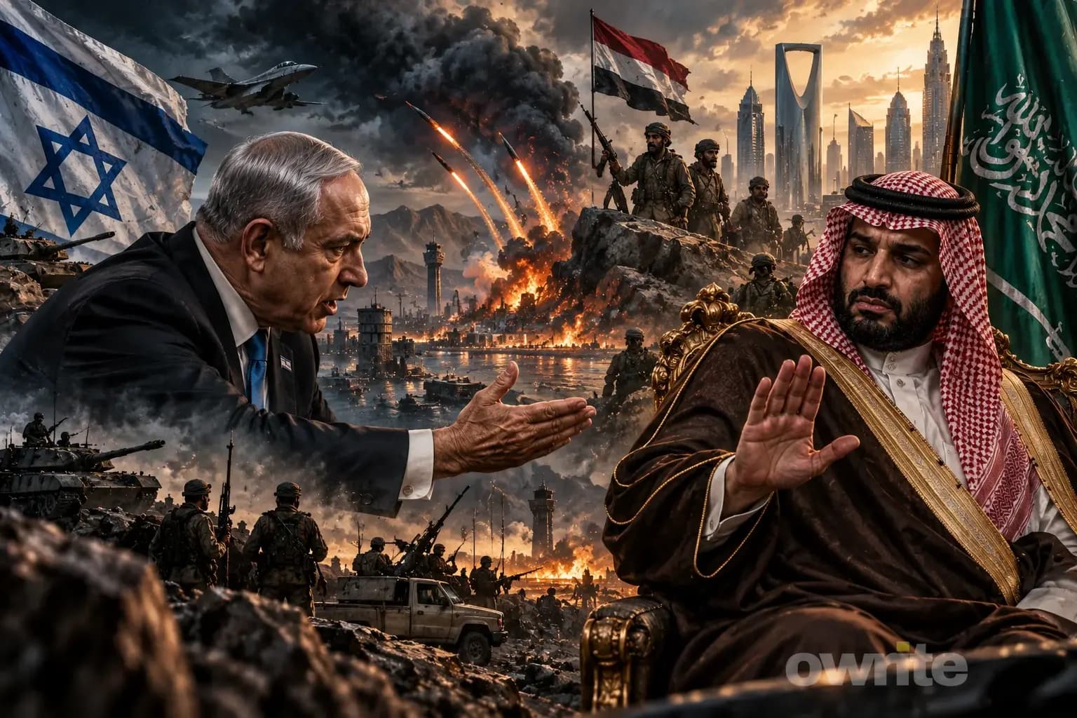 Ilustrasi Netanyahu-MBS. Ilustrasi Netanyahu-MBS.