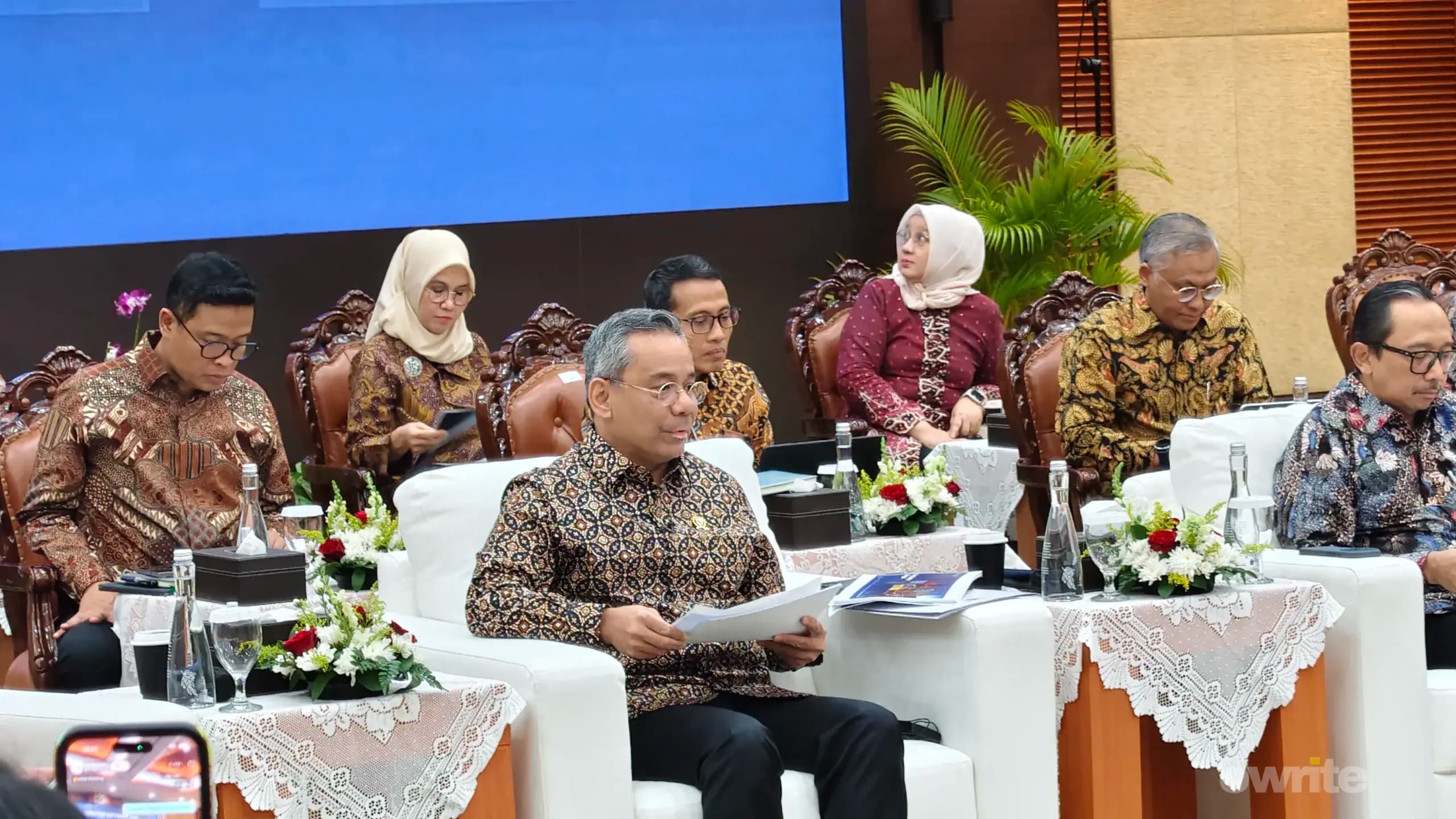 Menteri Keuangan Suahasil Nazara dalam konferensi pers APBN KiTA (sumber: Owrite/Anisa Aulia) Menteri Keuangan Suahasil Nazara dalam konferensi pers APBN KiTA (sumber: Owrite/Anisa Aulia)