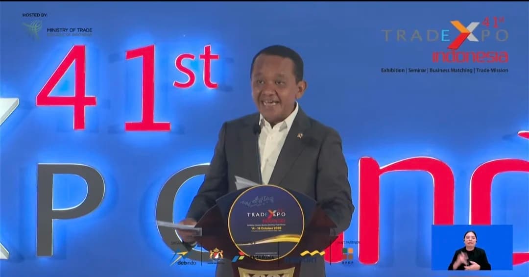 Menteri ESDM Bahlil Lahadalia dalam pidatonya di Trade Expo Indonesia ke-41, ICE BSD, Tangerang, Rabu, 14 Oktober 2026. (Sumber: Youtube Kementerian Perdagangan) Menteri ESDM Bahlil Lahadalia dalam pidatonya di Trade Expo Indonesia ke-41, ICE BSD, Tangerang, Rabu, 14 Oktober 2026. (Sumber: Youtube Kementerian Perdagangan)