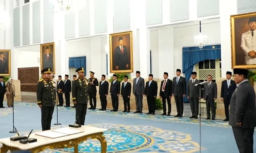 Pelantikan Tandyo Budi Revita Jadi KSAD, Maruli Simanjuntak Wakil Panglima TNI (Sumber: Youtube Sekretariat Presiden) Pelantikan Tandyo Budi Revita Jadi KSAD, Maruli Simanjuntak Wakil Panglima TNI (Sumber: Youtube Sekretariat Presiden)