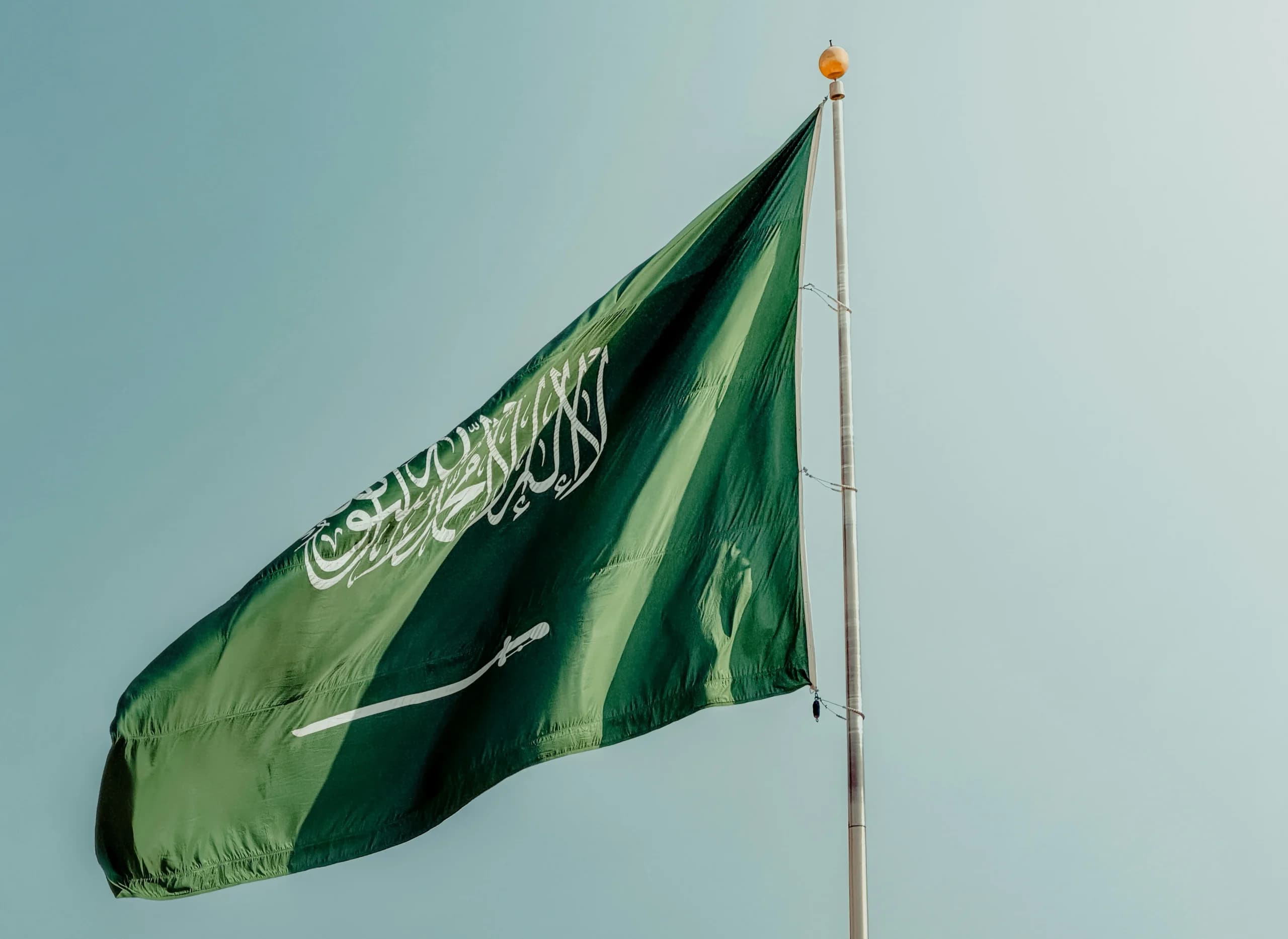 Bendera Arab Saudi. (Sumber: Unsplah/Omar Al-Ghosson) Bendera Arab Saudi. (Sumber: Unsplah/Omar Al-Ghosson)