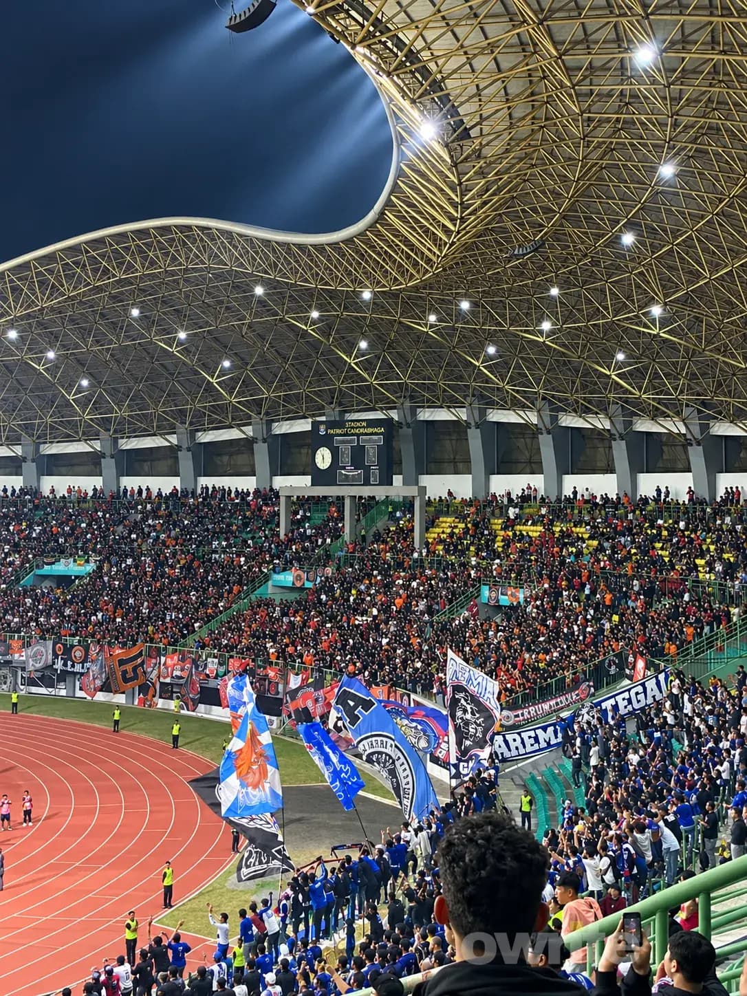 Suasana Stadion Patriot Candrabhaga, Kota Bekasi, Jawa Barat, saat laga Persija Vs Arema FC Suasana Stadion Patriot Candrabhaga, Kota Bekasi, Jawa Barat, saat laga Persija Vs Arema FC