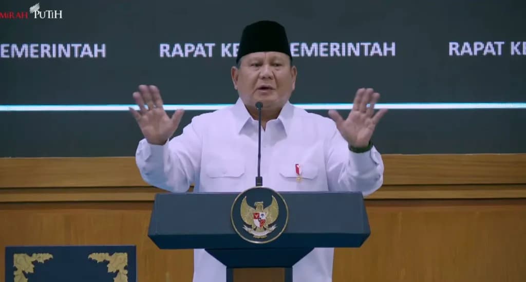 Presiden Prabowo Subianto. (Sumber: YT/Sekretariat Presiden) Presiden Prabowo Subianto. (Sumber: YT/Sekretariat Presiden)