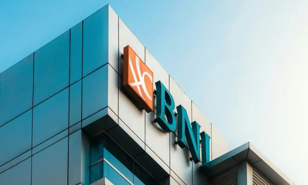 Logo BNI. (Sumber: Unsplash/Irham Setyaki) Logo BNI. (Sumber: Unsplash/Irham Setyaki)