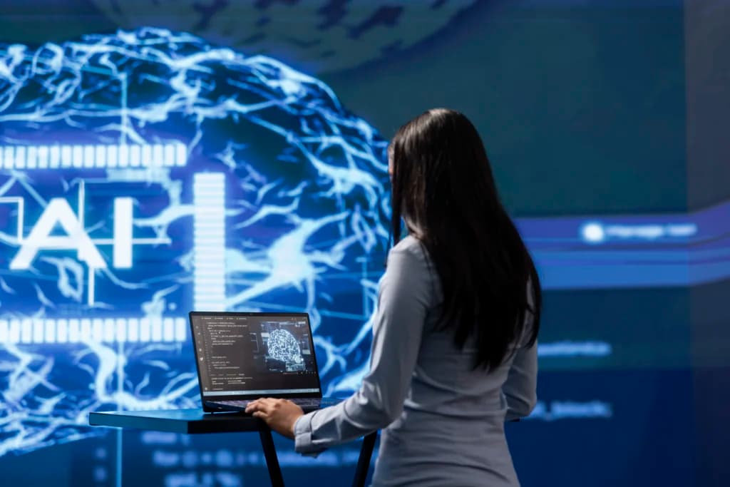 Ilustrasi teknologi kecerdasan buatan atau artificial intelligence Ilustrasi teknologi kecerdasan buatan atau artificial intelligence
