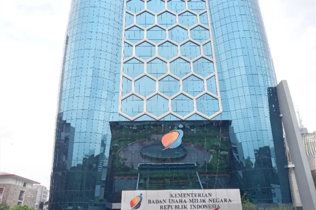 Gedung Kementerian BUMN di Jakarta, Selasa (7/1/2020). Gedung Kementerian BUMN di Jakarta, Selasa (7/1/2020).