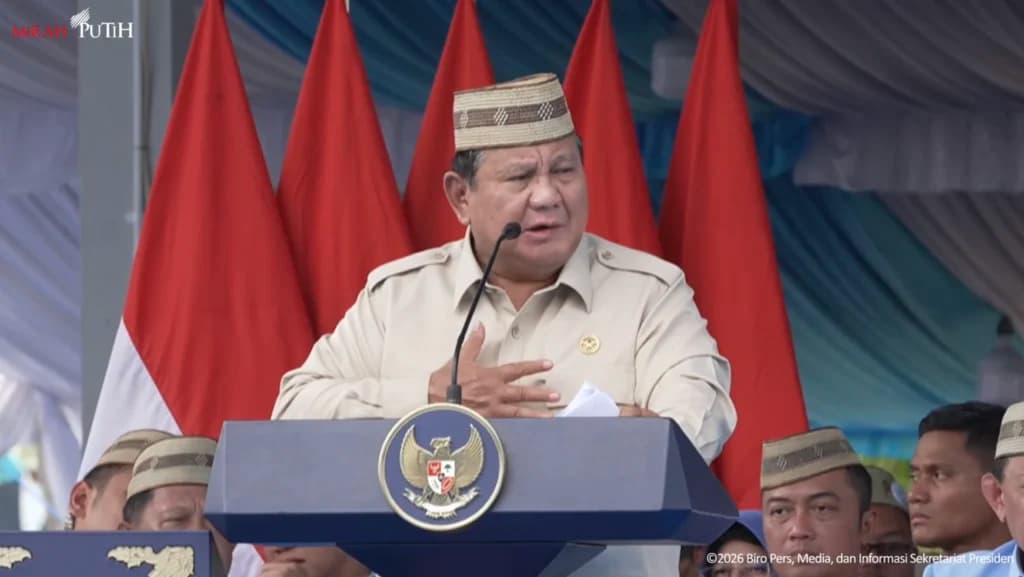 Presiden Prabowo Subianto di Puncak Pekan Nasional (PENAS) Petani dan Nelayan XVII Gorontalo. (Sumber: YT BPMI) Presiden Prabowo Subianto di Puncak Pekan Nasional (PENAS) Petani dan Nelayan XVII Gorontalo. (Sumber: YT BPMI)