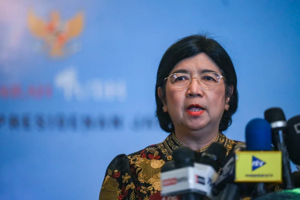 Pejabat Gubernur Sementara Bank Indonesia (BI) Destry Damayanti memberikan keterangan pers usai mengikuti rapat Komite Stabilitas Sistem Keuangan (KSSK) dengan Presiden Prabowo Subianto di Kompleks Istana Kepresidenan, Jakarta, Senin (27/7/2026). (Sumber: Antara Foto/Hafidz Mubarak A/tom) Pejabat Gubernur Sementara Bank Indonesia (BI) Destry Damayanti memberikan keterangan pers usai mengikuti rapat Komite Stabilitas Sistem Keuangan (KSSK) dengan Presiden Prabowo Subianto di Kompleks Istana Kepresidenan, Jakarta, Senin (27/7/2026). (Sumber: Antara Foto/Hafidz Mubarak A/tom)